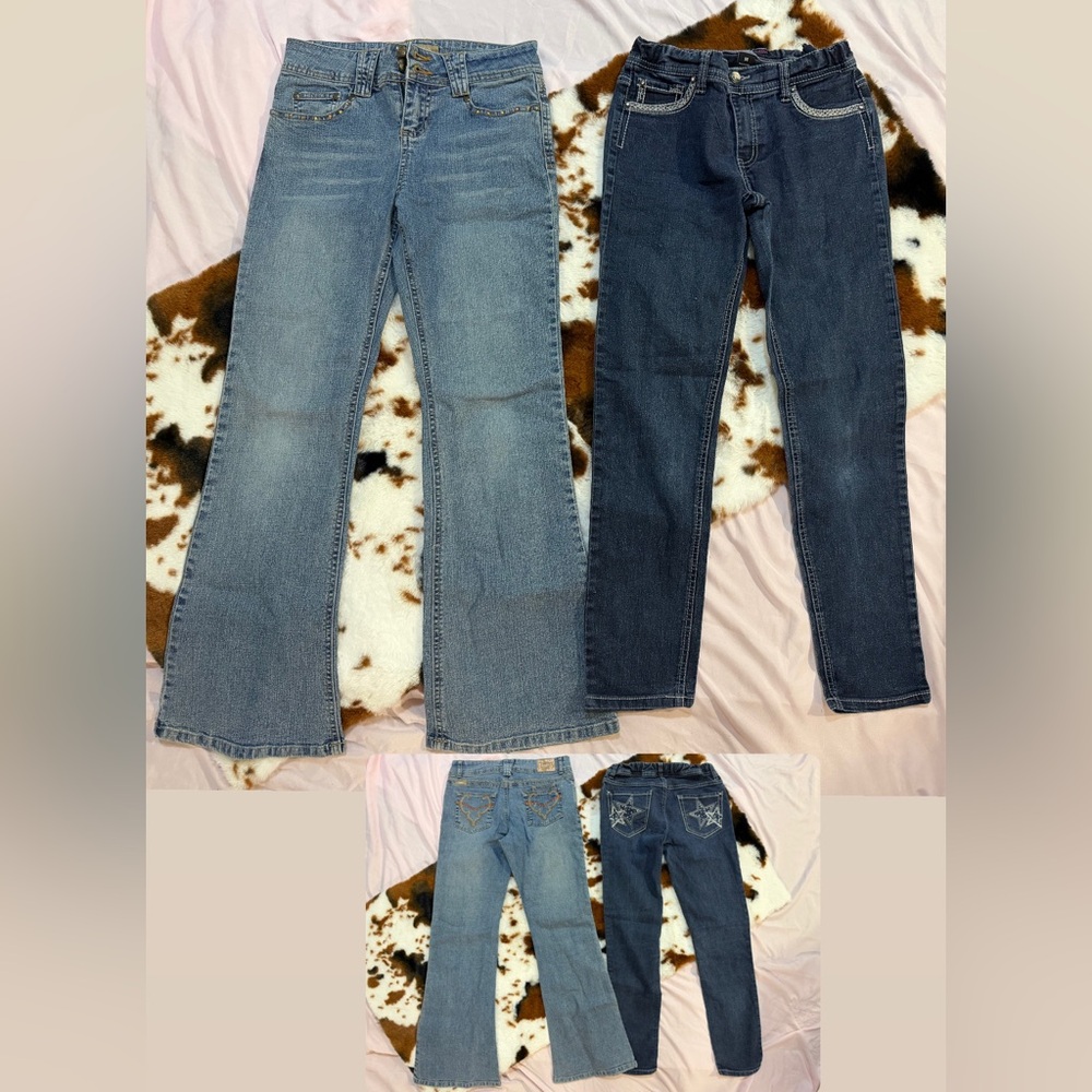 Candie's Kids Blue and Dark Blue Jeans
